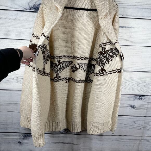 Vintage Americana Eagle Zip Up Cardigan Size XL - Picture 5 of 8